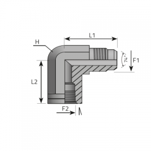 Адаптер 90° GSK — AG-JIC / IG-NPT. (LMJ..FFN)